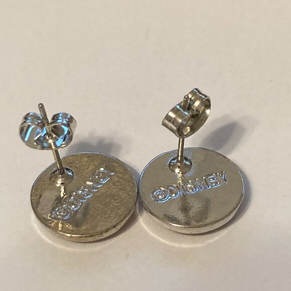 Disney Minnie Mouse Santa Christmas Earrings Silver Tone Hypoallergenic Posts - Picture 6 of 9